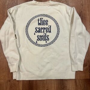 Thee Sacred Souls Cream Crewneck Sweater Independent Trading Co